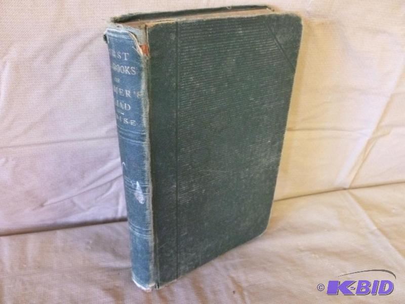 Antique Book - Homers Iliad, has some writin...