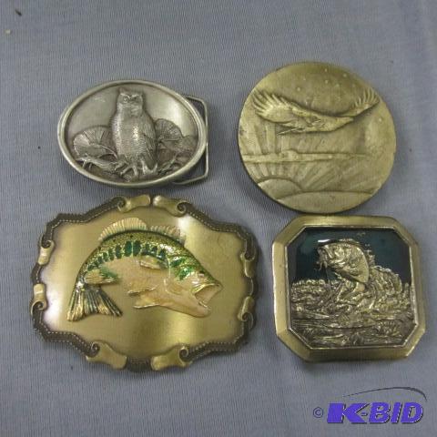 lot 16 image: Owl, Eagle Bass Buckles