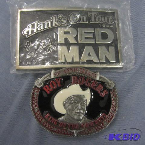 lot 27 image: Hank Jr, Roy Rogers Buckles