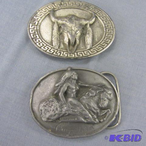 lot 31 image: Buffalo, Crazy Horse Buckles