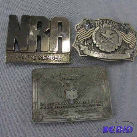 lot 40 image: NRA Buckles