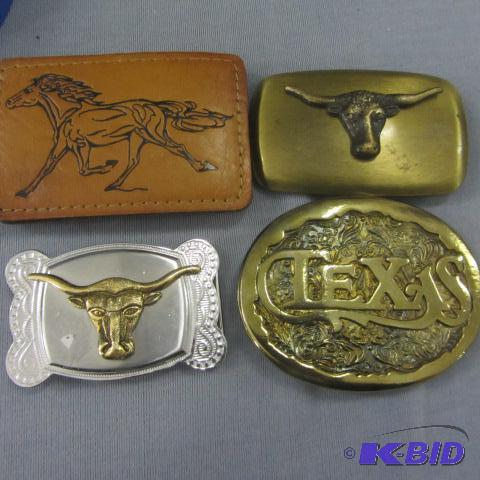 lot 49 image: Leather Horse, Longhorns