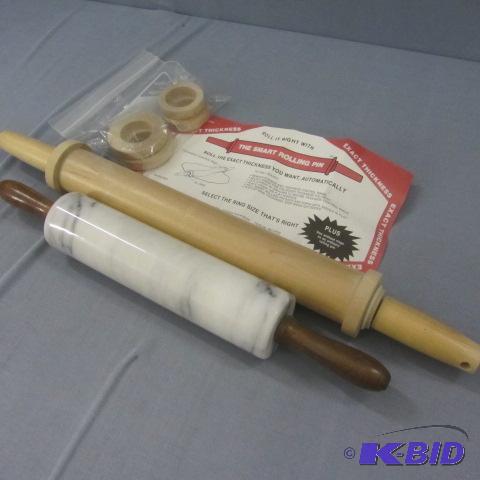 lot 61 image: Wood, Marble Rolling Pins