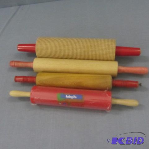 lot 71 image: Red Handled Rolling Pins