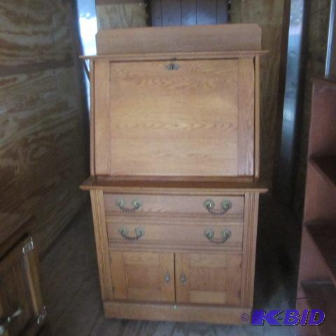 lot 1 image: Antique Drop Front Desk