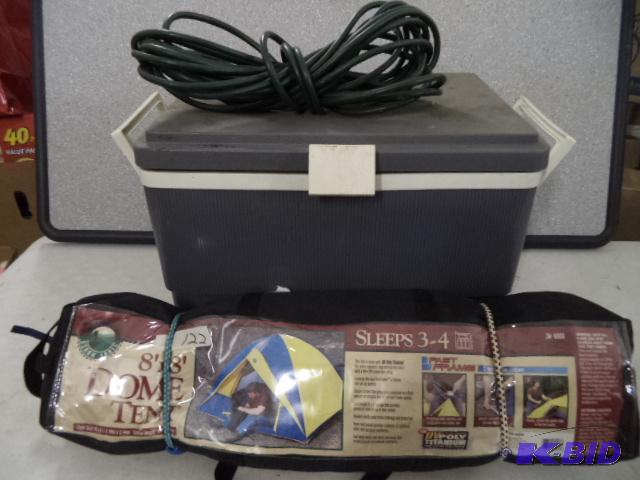 lot 122 image: Dome Tent, ACDC Cooler