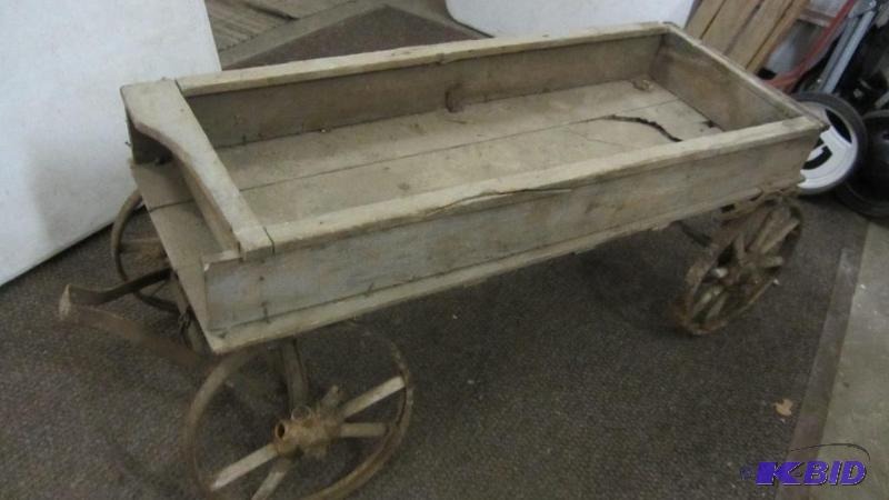 lot 151 image: Antique Wooden Wagon