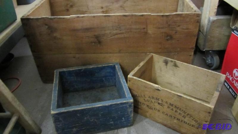 lot 156 image: Primitive Wooden Boxes