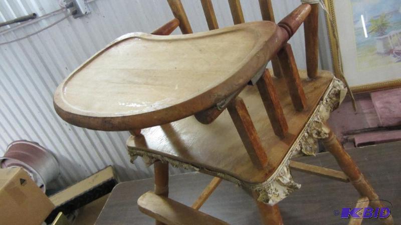 lot 166 image: Wooden High Chair