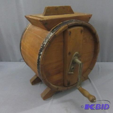 lot 26 image: Wooden Table Butter Churn