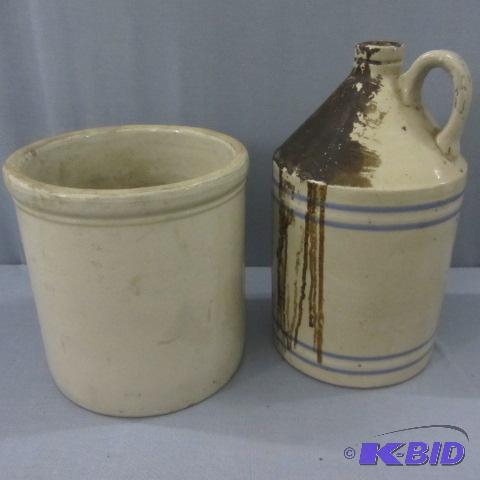 lot 45 image: Shoulder Jug & Crock