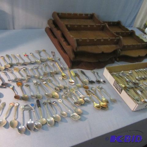 lot 61 image: Souvenir Spoons, Racks