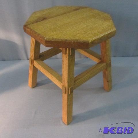 lot 62 image: Mission Oak Stool