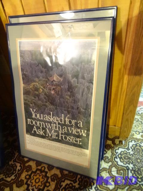 lot 136 image: 2 Picture Frames 33 X 16...