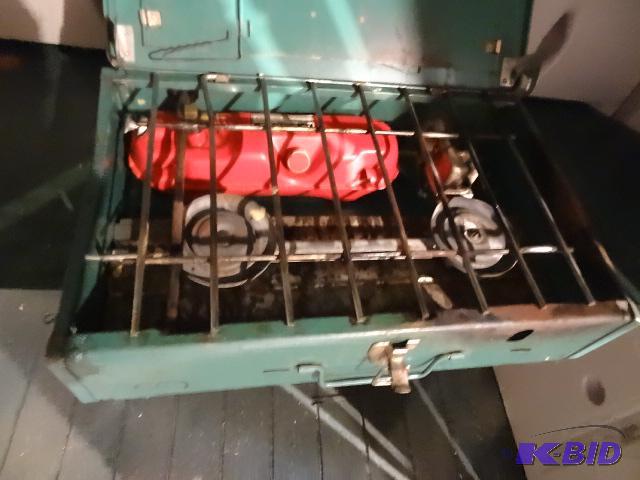 lot 14 image: Coleman White Gas Stove. Comes with a can of ...