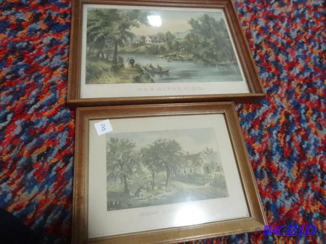 lot 235 image: 2 Currier and Ives Prints...