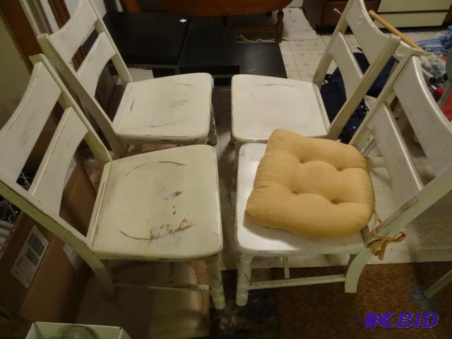 lot 254 image: 4 Vintage Wood Chairs...