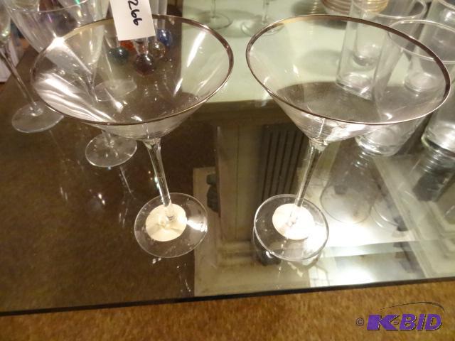 lot 266 image: 2 Martini Glasses...