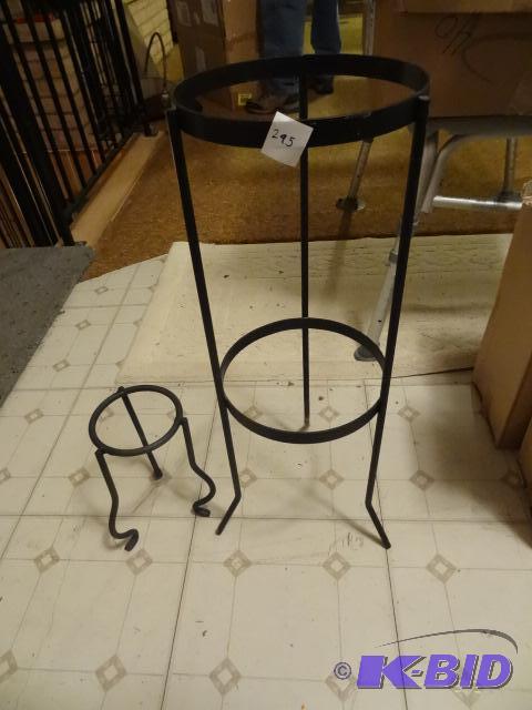 lot 295 image: 2 Metal Plant Stands...
