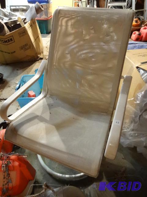 lot 62 image: Metal Framed Outdoor Patio Rocker Swivel Chai...