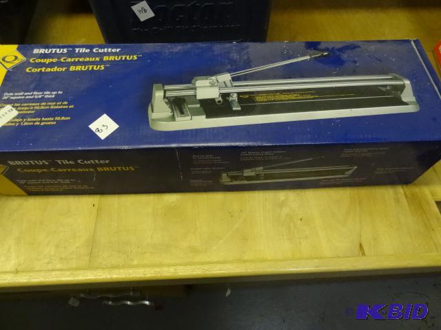 lot 83 image: Brutus Tile Cutter. Cuts up to 20" Brand...