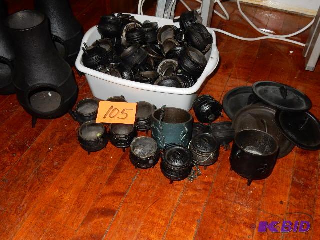lot 105 image: Cast Iron Incense Burners