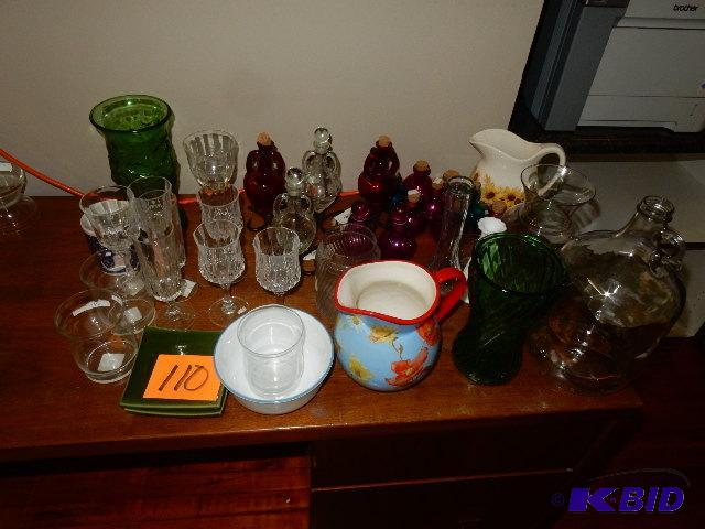 lot 110 image: Misc. Glass ware