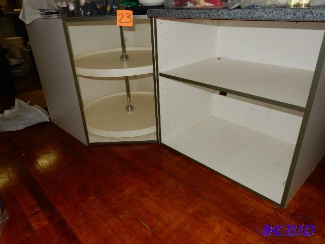 lot 23 image: 5, white laminate cabinet units..