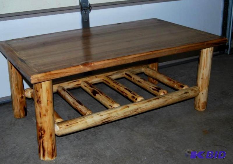 Log Coffee Table, 27 x44 x18....