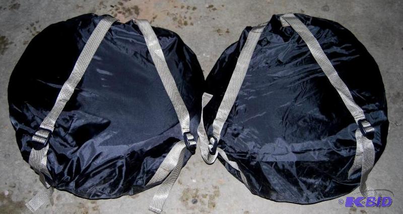 Pair of Super Magnum Spring Blinds, missing f...