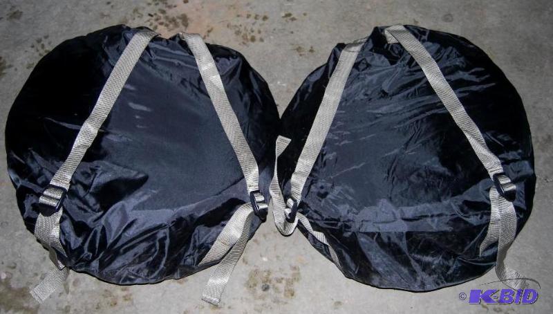 Pair of Super Magnum Spring Blinds, missing f...
