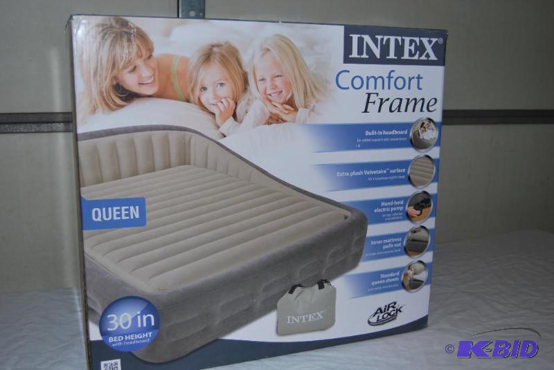 Intex Queen Comfort Frame Bed, built in headb...