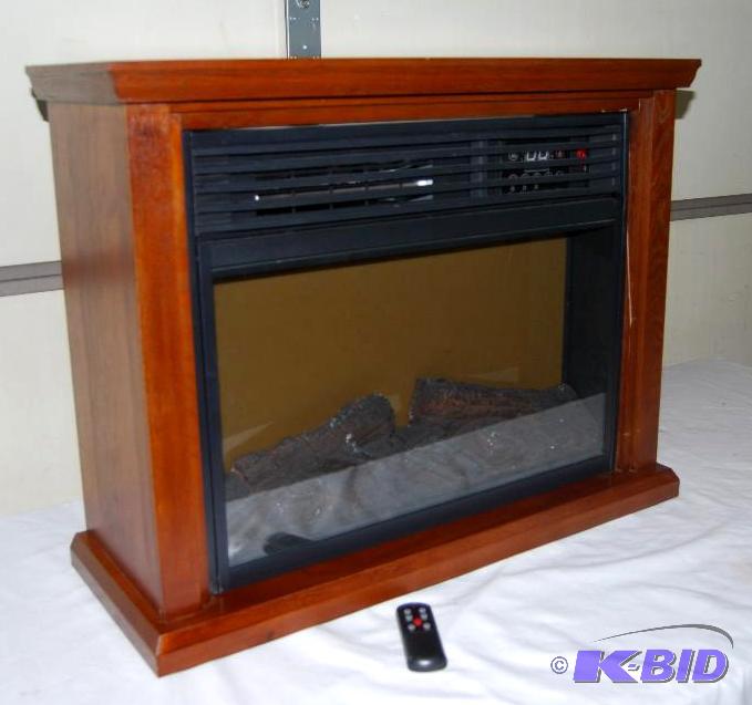 Infrared Fireplace With Mantel, adjustable fl...