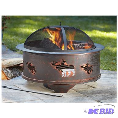 Big Game Fire Pit, rolled steel construction,...