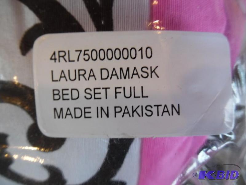 Comforter Set -Black, grey and pink -Full -NE...
