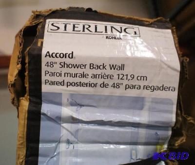 lot 10 image: New Sterling Accord 48" Shower Back wall...