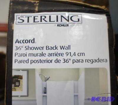 lot 14 image: New Sterling Accord 36" Shower Back wall...