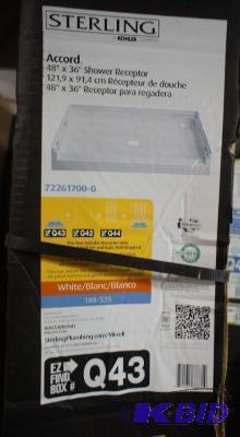 lot 8 image: New Sterling Accord Shower Receptor - 48"...