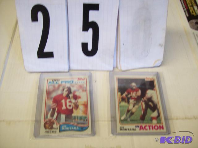 2 Joe Montana Football Cards 1982 2nd Year (N...
