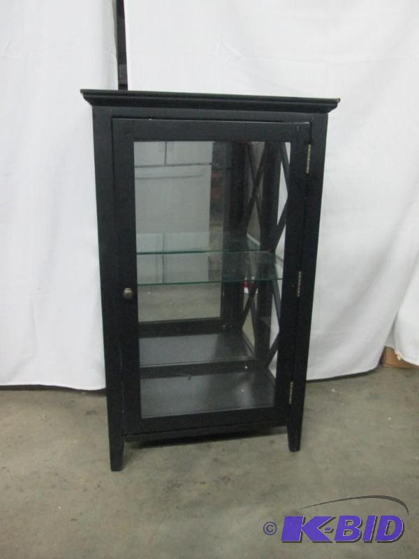 Black Curio Storage Cabinet