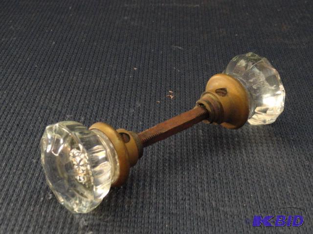 lot 108 image: Antique glass door knob...