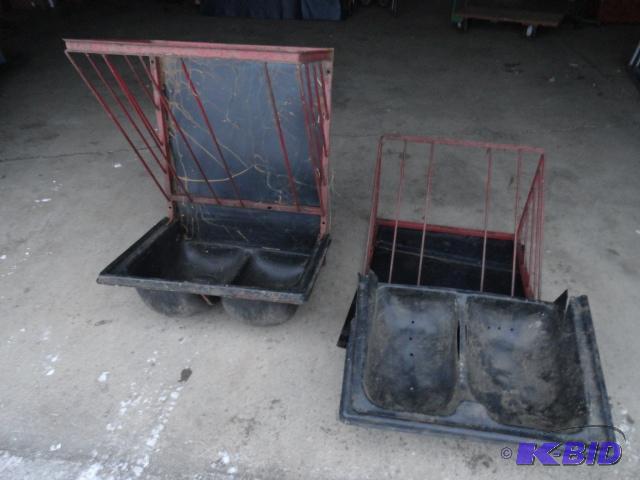 lot 153 image: Pair of hay feeders- one needs repair...