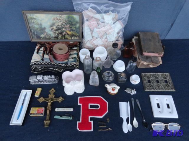 lot 167 image: Collectibles Perfume bottles, food stamps, b...