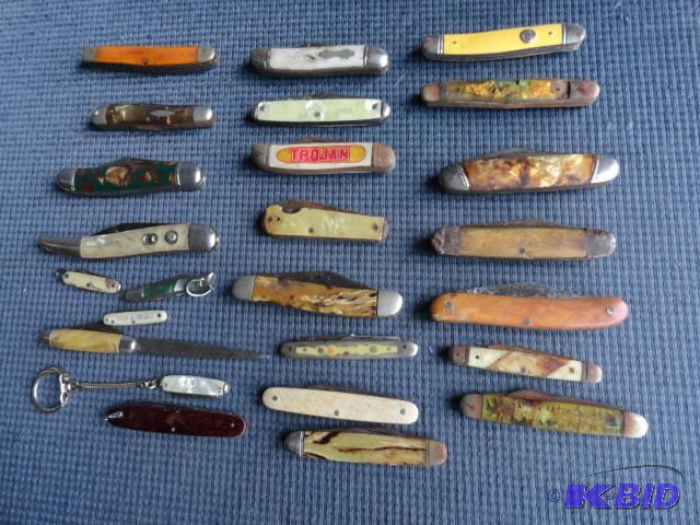 lot 173 image: Assortment of early pocket knifes Trojan, CU...