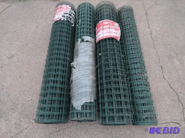 lot 18 image: Three rolls of 48&quotx50 plastic coated fe...