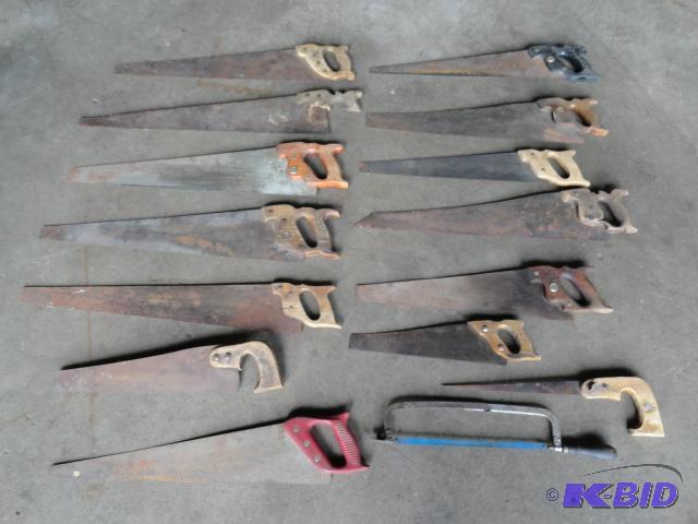 lot 206 image: Selection of hand saws, Nicholson, Superior a...
