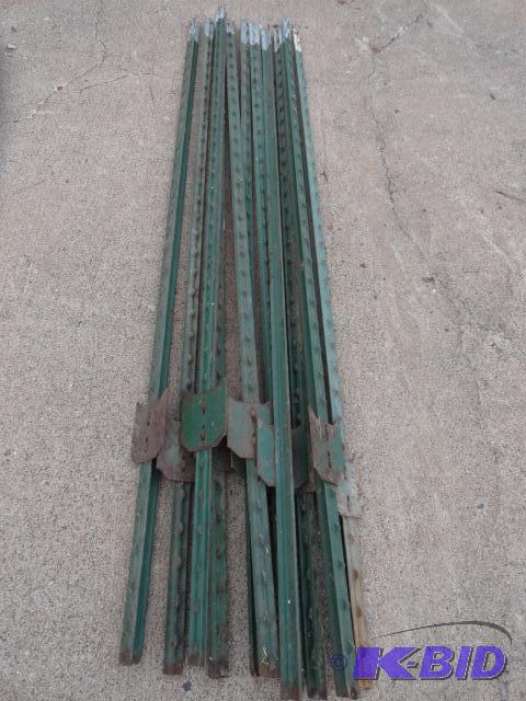 lot 32 image: Eleven 6 steel fence post...