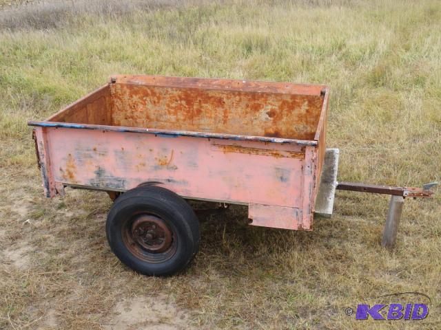 lot 4 image: Custom Ford truck box utility trailer, 49x78&...