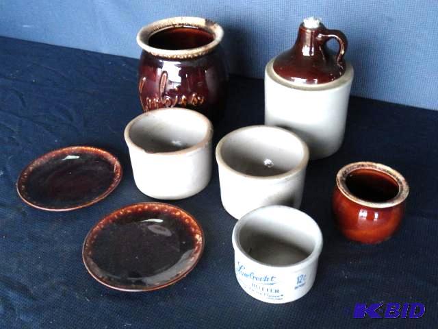 lot 56 image: Hull cookie jar, Lamberecht butter dish, jug ...