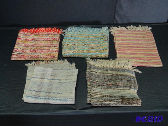 lot 74 image: Homemade floor rugs, 5 total...
